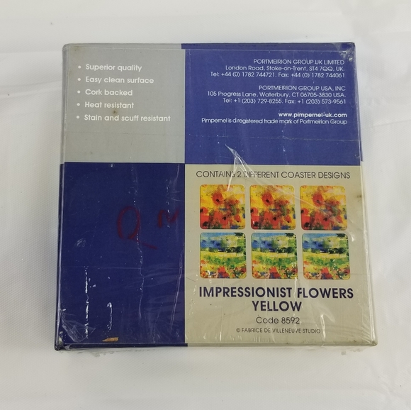 - Pimpernel set of 6 coasters impressionist Flowers - Picture 2 of 5